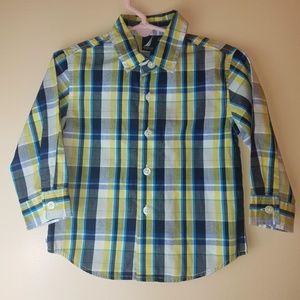 Nautical Button down plaid pattern shirt